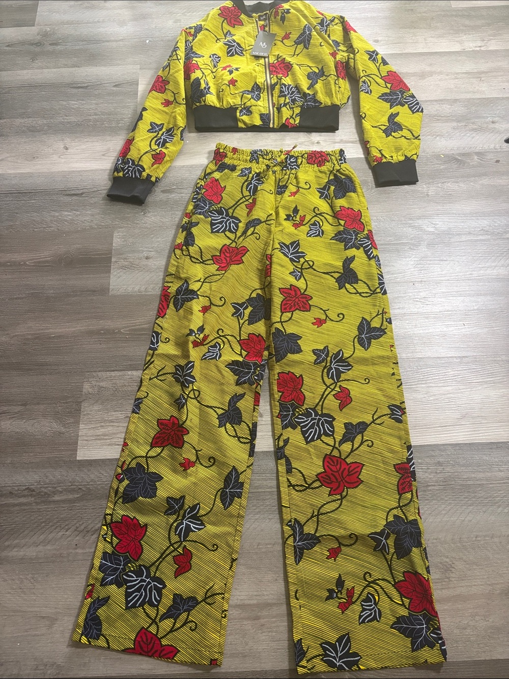 Floral Wide-Leg Pant - Yellow Floral